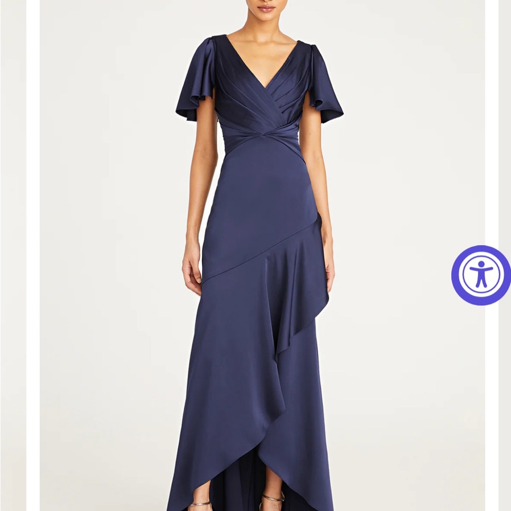 Theia Valencia V-neckline Gown